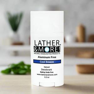 Lather and More-Aluminum free-baking soda free- Cool Breeze men’s-natural-deodorant