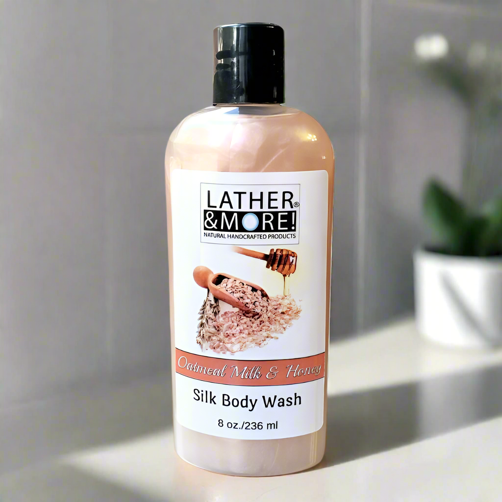 Oatmeal Milk and Honey Silk Body Wash 8 oz bottle
