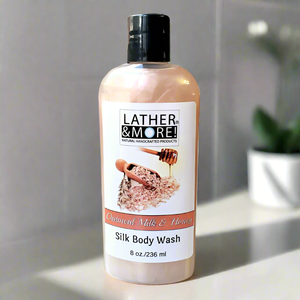 Oatmeal Milk and Honey Silk Body Wash 8 oz bottle