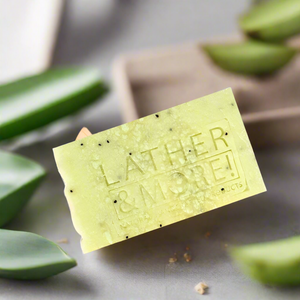 Green Aloe vera and cucumber soap bar 