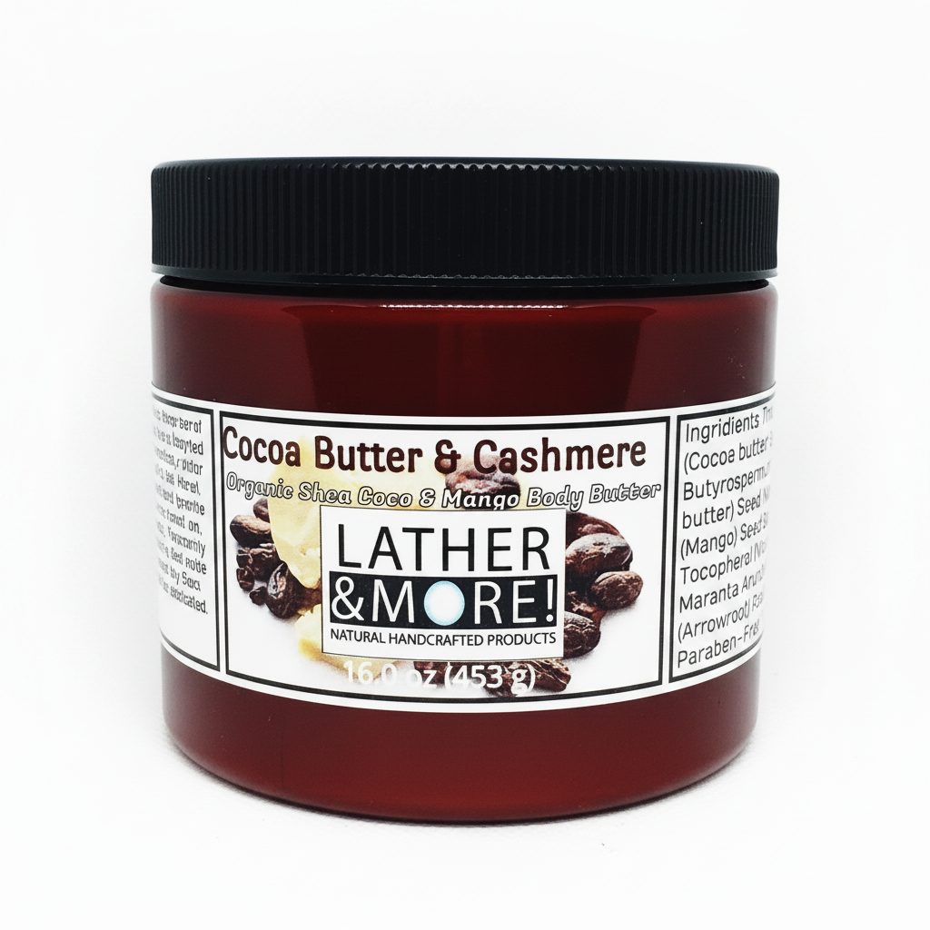 Cocoa Butter & Cashmere Body Butter 16oz - White Background