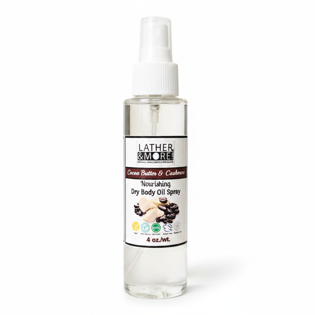 Cocoa Butter & Cashmere Dry Body Oil Spray - Professional White Background