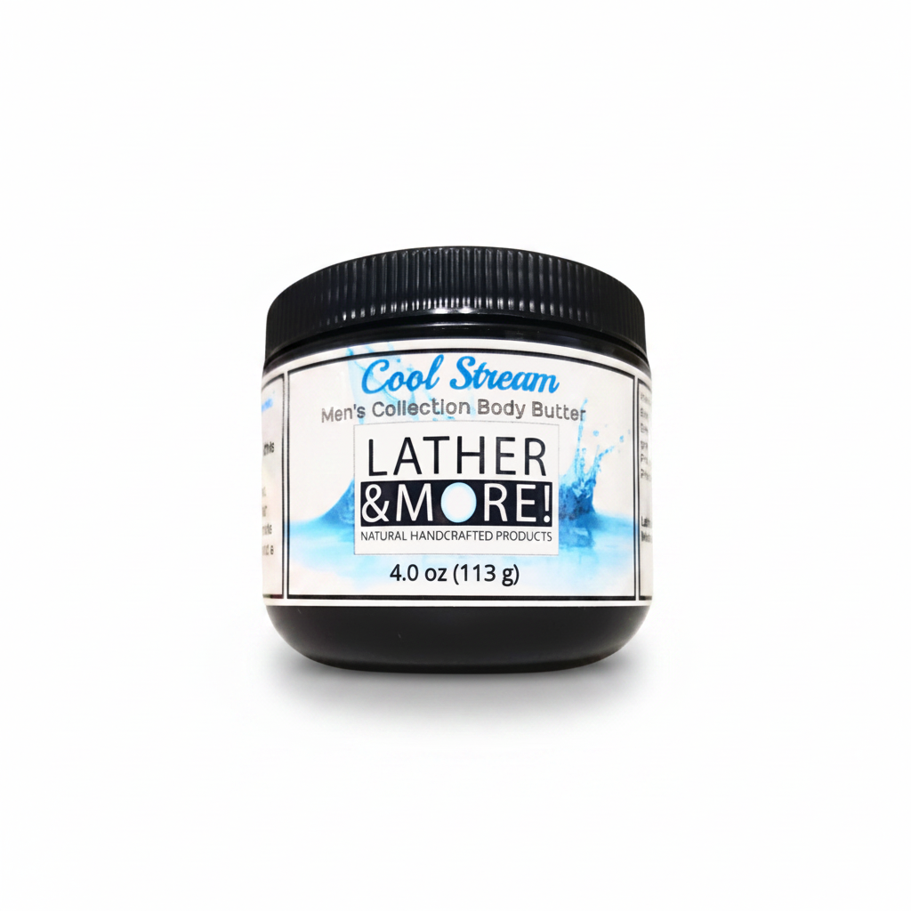 Cool Stream Men's Body Butter 4oz - White Background