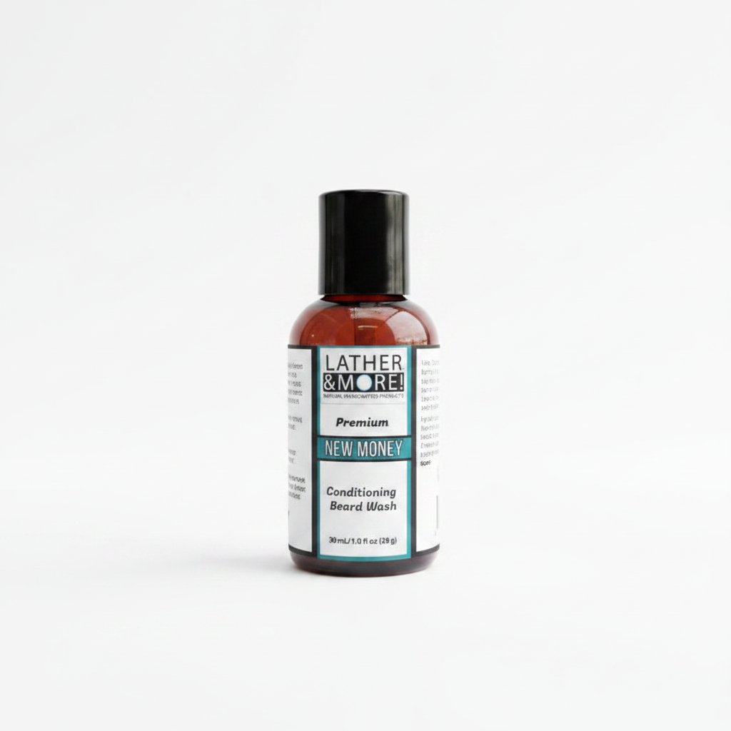 Lather and More Premium Like A Boss Conditioning Beard Wash on white background