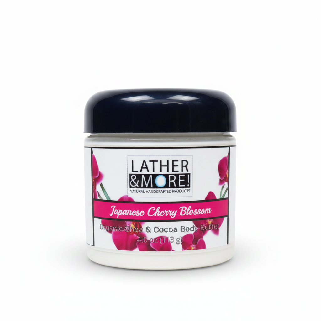 Japanese Cherry Blossom Body Butter - White Background