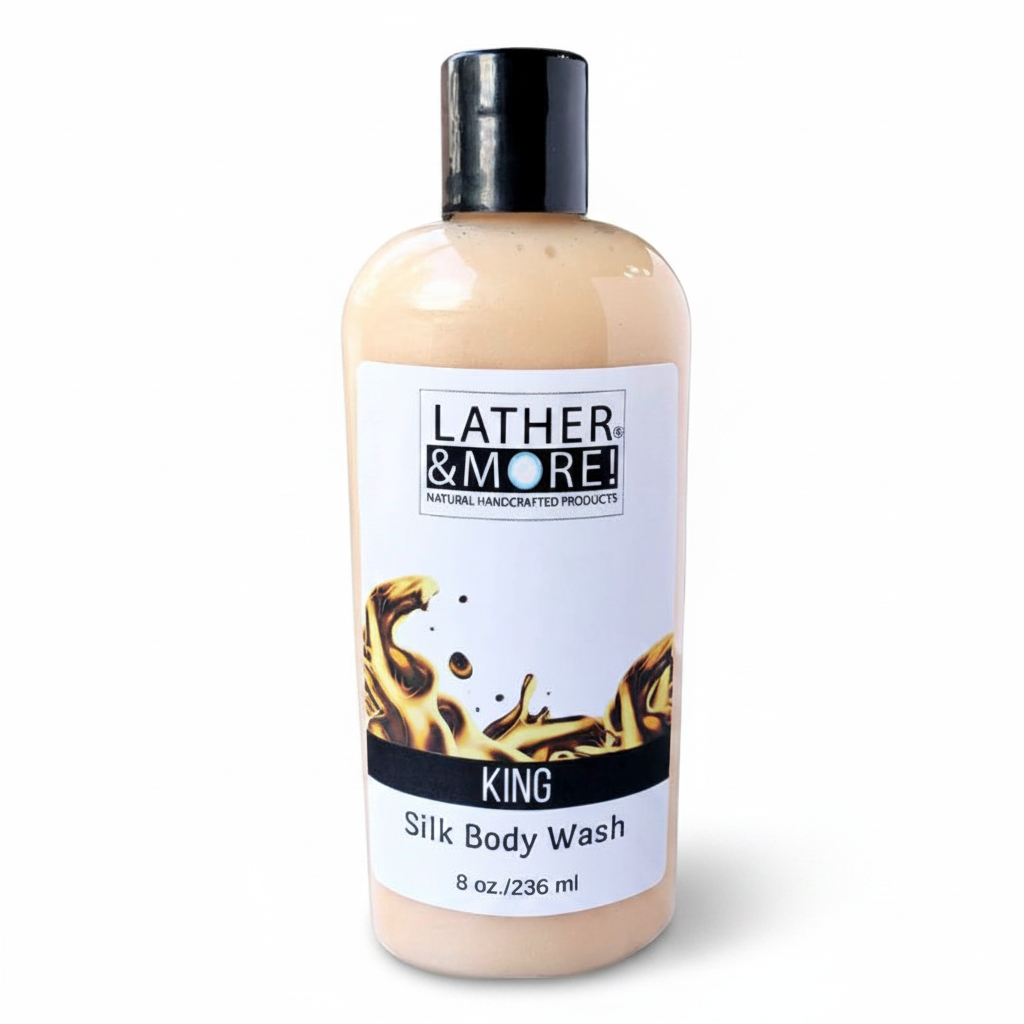 KING Silk Body Wash - Original Label, White Background