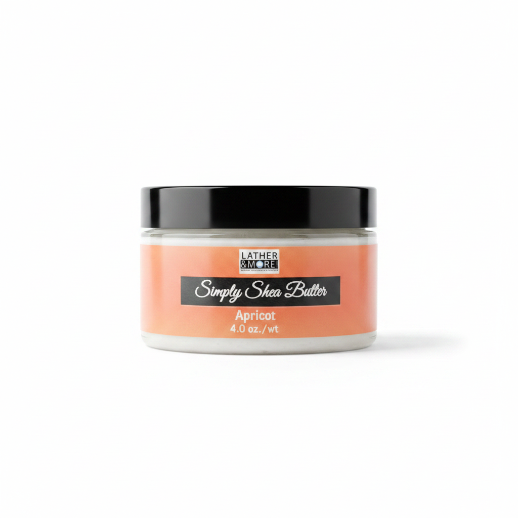 Lather & More Simply Shea Butter Apricot 4oz Product Photo