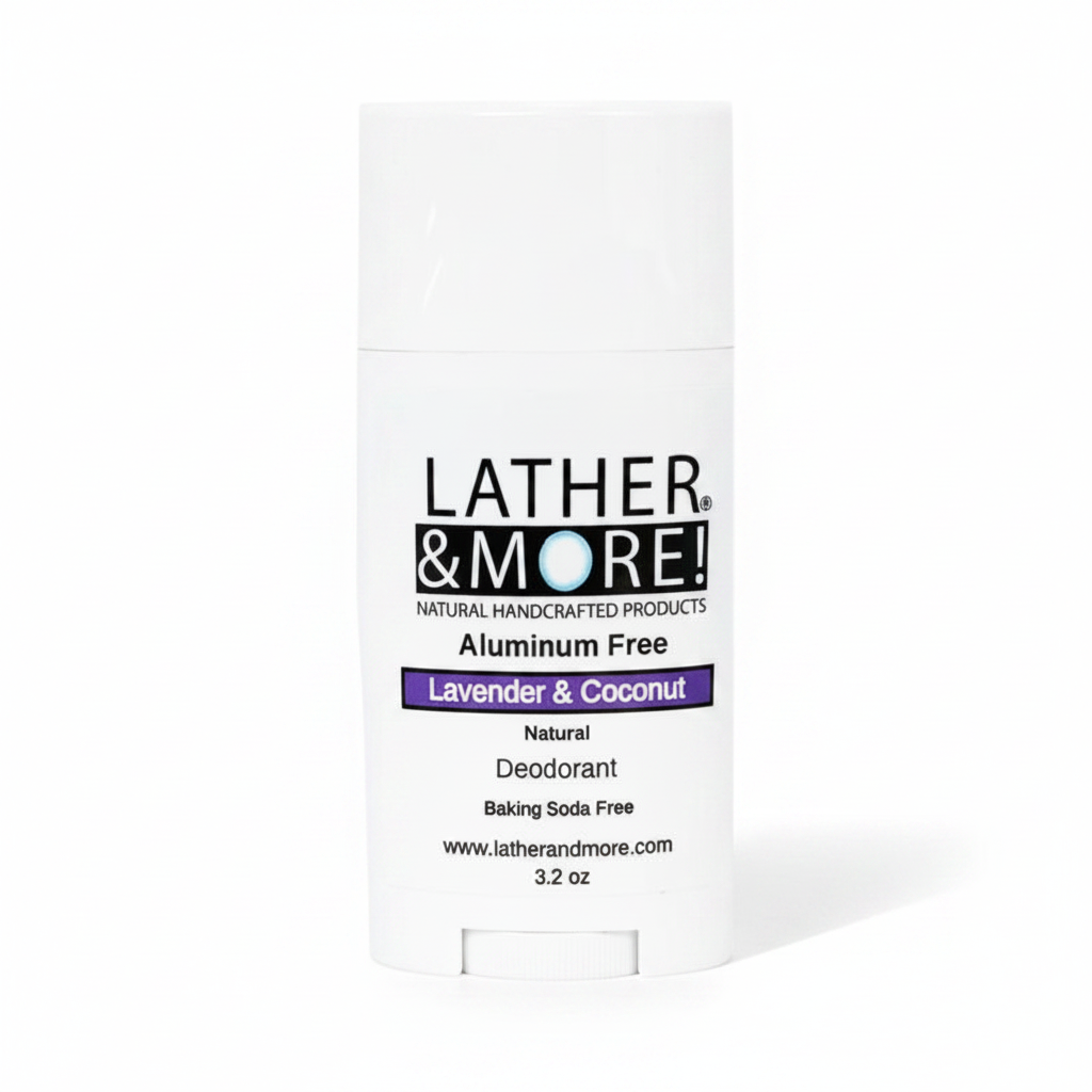 Lavender & Coconut Natural Deodorant - White Background