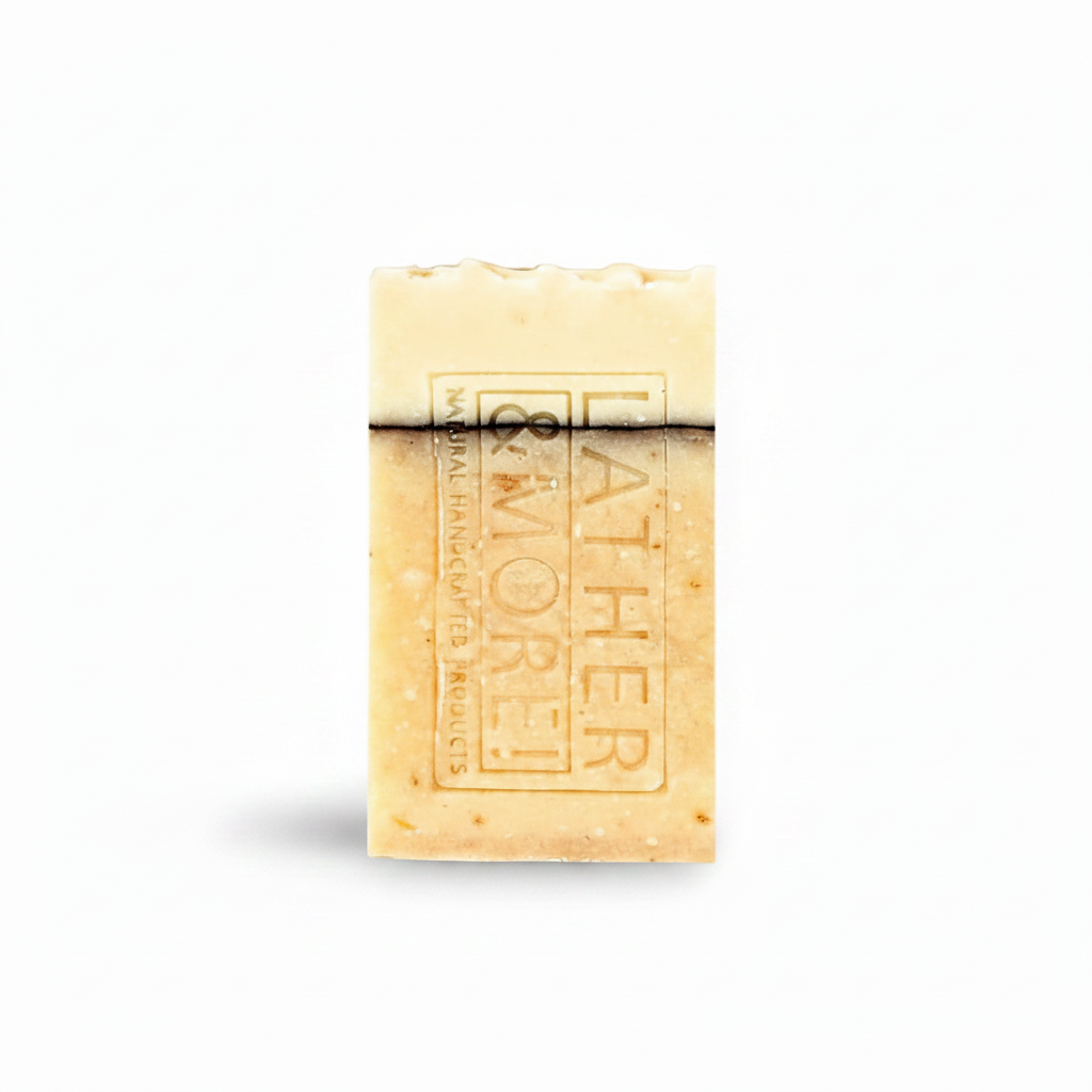 Oatmeal Milk and Honey Soap - cream on top with mica line