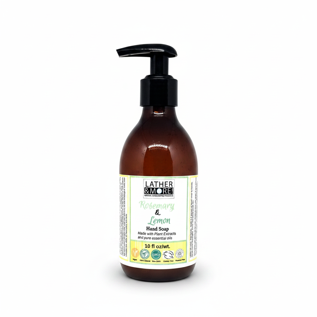 Rosemary & Lemon Hand Soap - White Background