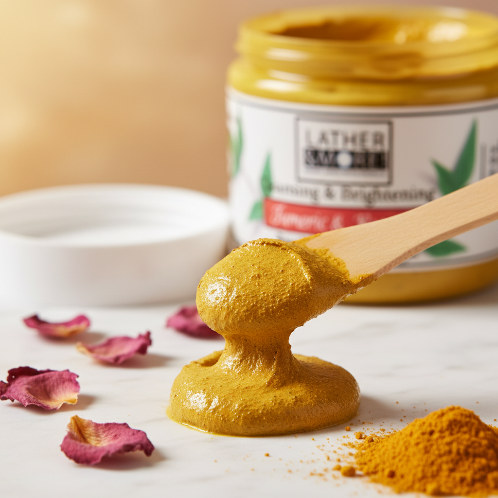 Turmeric & Rose Clay Mask - Texture