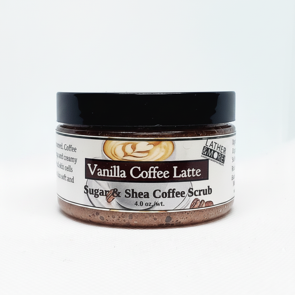 Vanilla Coffee Latte - White Background