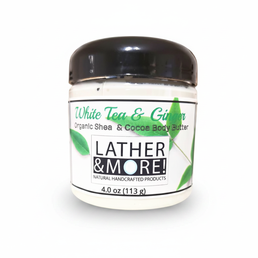 White Tea & Ginger Body Butter 4oz - White Background