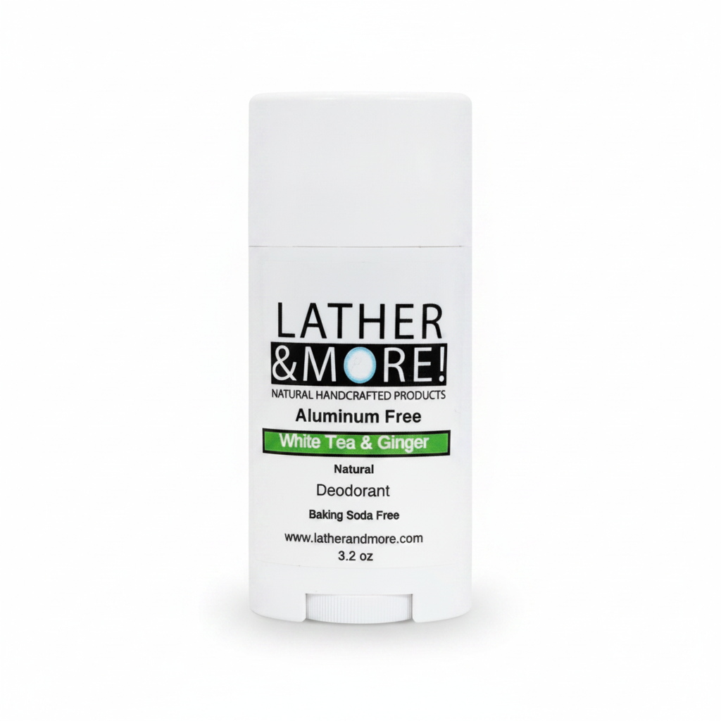 White Tea & Ginger Natural Deodorant - White Background