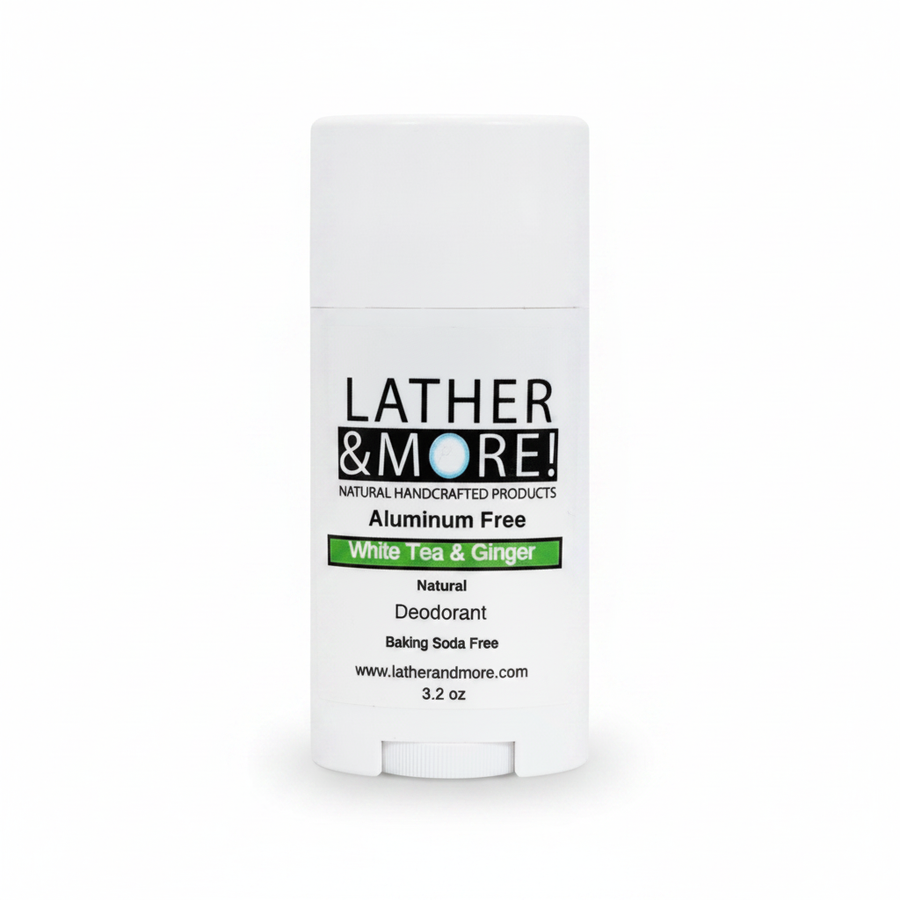 White Tea & Ginger Natural Deodorant - White Background