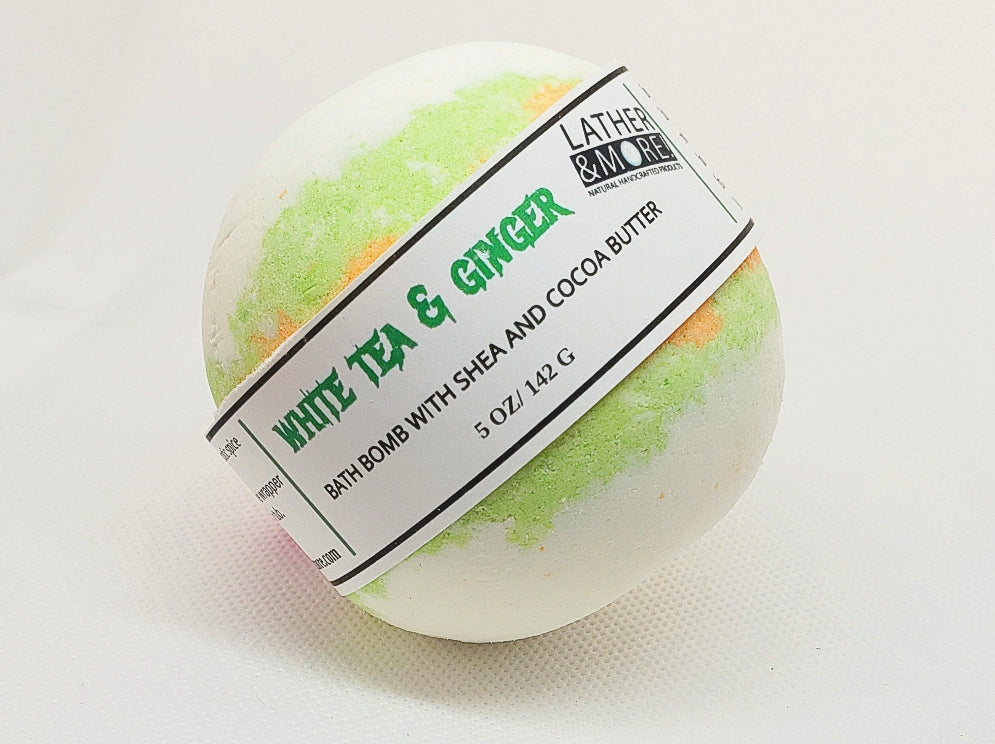 Bola de Baño de Té Blanco y Jengibre