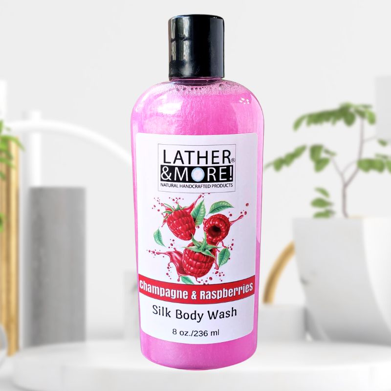 Champagne and Raspberries Silk Body Wash