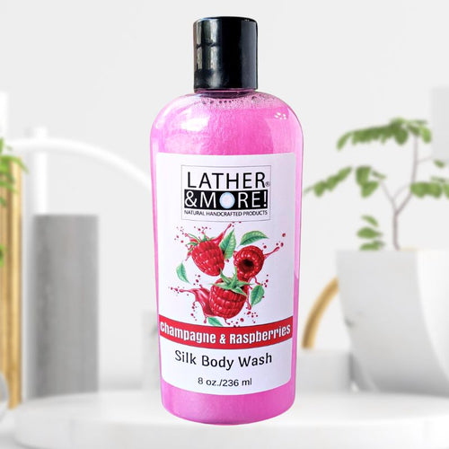 Champagne and Raspberries Silk Body Wash